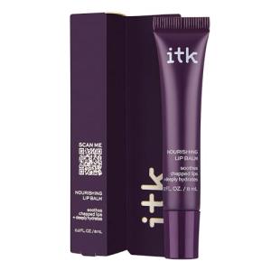 ITK Nourishing Lip Balm - Hydrate Dry, Chapped Lips with Shea Butter + Coconut Oil + Vitamin E - Moisturizes + Soothes Chapped Lips - Glossy, Fragrance Free, Clear, 0.2 Oz