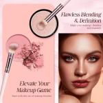 Makeup Brush Set, Premium Synthetic 10 PCS Makeup Brushes, Travel Makeup Brush Set with Soft Hairs, Makeup Brushes Set Professional for Blush, Eyeliner, Eyeshadow, Concealer, and Foundation (Pink)