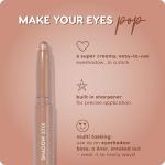 ColourPop Shadow Stix - Cream Eyeshadow Stick with Long-Lasting Color - Multi-Use Cream Makeup with a Built-In Sharpener & Precise Tip for Easy Application - Socialite (0.05 oz)