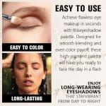 QIDSTERS Champagne Shimmer Single Eyeshadow, Lightweight Blendable Mini Eye Shadow for Older Women, Monochrome Eyeshadow Palette Makeup Pigmented Waterproof, Vegan & Cruelty-Free, 24