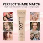 Luxe Research Color Changing Foundation – Instantly Adapts to Your Skin Tone – Buildable Light-to-Medium Coverage – 12-Hour Wear – Natural Dewy Finish