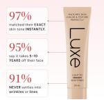 Luxe Research Color Changing Foundation – Instantly Adapts to Your Skin Tone – Buildable Light-to-Medium Coverage – 12-Hour Wear – Natural Dewy Finish