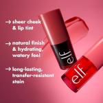 e.l.f. Sheer For It Blush Tint, Multi-Use, Long-Lasting Lip & Cheek Makeup, Creates A Natural Flush Finish, Vegan & Cruelty-Free, Plums Up