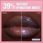 REVLON Super Lustrous Glimmer Gloss, Non-Sticky Lip Gloss, High-Shine Finish, Plant-Based Glitter, 008 Rose Glow, 0.13 fl oz