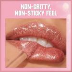 REVLON Super Lustrous Glimmer Gloss, Non-Sticky Lip Gloss, High-Shine Finish, Plant-Based Glitter, 008 Rose Glow, 0.13 fl oz