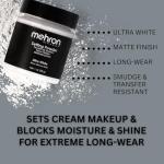 Mehron Makeup Setting Powder | Loose Powder Makeup | Perfect for Halloween 1 oz (28 g) (Ultra White)