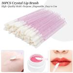200Pcs Eyelash Extension Supplies Kit,Disposable Lash Spoolies Brushes Micro Swab Brushes Mascara Wand Lip Brushes for Eyelash Extension Tattoo Lipstick Applicator (Crystal Pink)