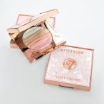 W7 Afterglow Blusher & Highlight Compact - Pink & Gold Glowing Pressed Powder Compact