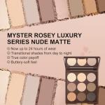 MYSTER ROSEY Neutral Eyeshadow Palette, Nude Eyeshadow Palette, Matte Eye Shadow Makeup Palette with Mirror, Long-Lasting Wear, Vegan, Cruelty-Free - 0.5oz