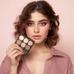 MYSTER ROSEY Neutral Eyeshadow Palette, Nude Eyeshadow Palette, Matte Eye Shadow Makeup Palette with Mirror, Long-Lasting Wear, Vegan, Cruelty-Free - 0.5oz