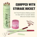 Pudaier 12-Color Lip Liner Set - Matte Velvet Lip Liners With Storage Bucket, Waterproof & Long-Lasting Nude Lip Liner Pencils, Creamy Smooth & High Pigmented, for Defining & Filling Lips