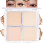 HHLTOH 4 Colors Nude Cream Eyeshadow Palette, Light Beige Pink Ivory White Quad, Matte & Shimmer, Highly Pigmented Waterproof, Natural Everyday Makeup for Women, Vegan & Cruelty-Free, Sombras de Ojos