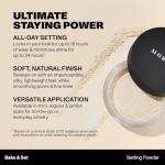 Morphe Mini Bake & Set Translucent Setting Powder - Lightweight, Talc-Free Finishing Powder for Face Makeup with a Soft, Natural Finish - Minimizes Shine for Up to 24HR - Translucent (0.09 oz)