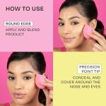 Freeman Puffs N' Stuff Powder Puffs + Liquid Sponges 8 Count Set, Makeup Blending Sponges For Liquid & Cream Foundation & Concealer, Triangle Powder Puff For Setting Powder, Vegan & Cruelty Free