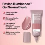 Revlon Illuminance Gel Serum Blush, Visibly Plump Cheeks, Dewy Finish and Hydrates All Day, 120 Striking Rose, 0.37 fl oz.