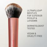 Real Techniques Expert Face Professional Foundation Makeup Brush for Even Streak Free Application, Dense Bristles For Buffing, Orange, 1 Count