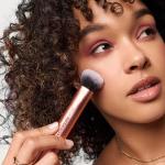 Real Techniques Expert Face Professional Foundation Makeup Brush for Even Streak Free Application, Dense Bristles For Buffing, Orange, 1 Count