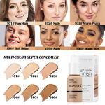 PHOERA 30ml Foundation Liquid,Full Coverage Foundation 24HR Matte Oil Control Concealer Face Liquid Foundation,Flawless Cream Smooth Brighten Long Lasting (103# Warm Peach)