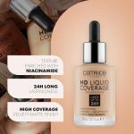 Catrice | HD Liquid Coverage Foundation | 24H Wear, Matte Finish, High Coverage, Waterproof Formula with Niacinamide | Vegan & Cruelty Free (046 | Camel Beige)