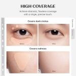 THESAEM Cover Perfection Tip Concealer 0.2 fl.oz. - 1.25 Light Beige Warm Beige for Light Skin Tones 20-21 - High Coverage Long Lasting Concealer - Korean Makeup for Dark Circles & Blemishes