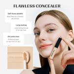 THESAEM Cover Perfection Tip Concealer 0.2 fl.oz. - 1.25 Light Beige Warm Beige for Light Skin Tones 20-21 - High Coverage Long Lasting Concealer - Korean Makeup for Dark Circles & Blemishes
