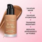Too Faced Born This Way Natural Finish Longwear Liquid Foundation | Medium-To-Full Coverage | Hydrating + Oil Free, 1.01 fl. oz.