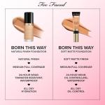 Too Faced Born This Way Natural Finish Longwear Liquid Foundation | Medium-To-Full Coverage | Hydrating + Oil Free, 1.01 fl. oz.