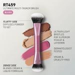Real Techniques Ultimate Multi Tasker Brush, Dual-Ended Makeup Brush for Foundation, Blush Bronzer & Powder, Precision Sculpting & Blending, UltraPlush Bristles, Cruelty-Free, 1 Count