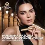 L'Oreal Paris Voluminous Panorama Mascara, Volumizing and Lengthening Mascara, Washable Longwear and Smudge Resistant Make Up, Black, 0.33 Fl Oz