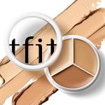 TFIT Multi-Use Pot Concealer - Triple Palette | High-Pigmented, Full Coverage & Crease-Proof | Korean Concealer for Dark Circles, Redness & Blemishes (01 Neutral, 0.52 Oz)