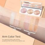 3 Colors Highlighter Makeup Palette, Face Highlight Makeup Contour Powder, Waterproof Long Lasting Glitter Face Illuminator Highlighter for Women, 01 Lunar Glow Trio