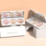 3 Colors Highlighter Makeup Palette, Face Highlight Makeup Contour Powder, Waterproof Long Lasting Glitter Face Illuminator Highlighter for Women, 01 Lunar Glow Trio