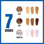 TFIT Multi-Use Pot Concealer - Triple Palette | High-Pigmented, Full Coverage & Crease-Proof | Korean Concealer for Dark Circles, Redness & Blemishes (01 Neutral, 0.52 Oz)