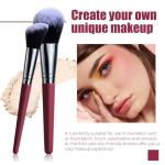 BS-MALL 15PCS Professional Makeup Brushes Set – Multi-Purpose Travel-Friendly Makeup Brush Set with Case – Affordable & Luxury Makeup Kit for Even Application (Silver red)