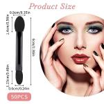 50 Pcs Disposable Double Head Eyeshadow Sponge Brushes Eyeshadow Applicators Dual Sides Eye Shadow Sponge Applicators Eyeshadow Brushes Makeup Applicator Cosmetic Tool