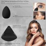 HGHDBT 56Pcs Black Makeup Brushes Set Professional with Case Premium Synthetic for Blush Eye Shadow Concealer Powder Foundation Eye & Face Make up Brush Kit with Beauty Blender Sponge Set Tools