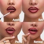 Sacheu Lip Liner STAY-N Peel Off Lip Stain — Long Lasting Waterproof Lip Tint with Hyaluronic Acid & Vitamin E — Transfer Proof Matte Finish, Vegan & Cruelty-Free (cLOVER)