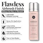 Jerome Alexander MagicMinerals AirBrush Foundation, Spray Makeup with Skincare Active Ingredients, Ultra-Light, Buildable, Full Coverage Formula (Light Medium)