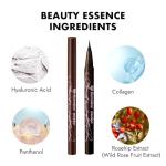 Heroine Make Smooth Liquid Eyeliner Super Keep, Smudge-Proof Liquid Eyeliner & Easy to wash off with warm water Doesn't Blur, Even After Tears, Bitter Brown