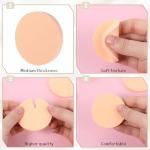 Piriuuo 10 Pcs Round Makeup Sponges for Foundation, Foundation Sponge Dry and Wet Makeup Pads Professional Cosmetic Sponge Round Foam Pad for Liquid Foundations Cream Concealer