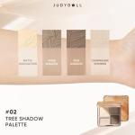 JUDYDOLL Highlight & Contour Palette, All-in-One Matte Highlighter Contour Compact,Blendable Face Makeup for Beginners, for Warm Skin Tone (New Version 02 Tree Shadow Palette)