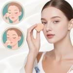 Piriuuo 10 Pcs Round Makeup Sponges for Foundation, Foundation Sponge Dry and Wet Makeup Pads Professional Cosmetic Sponge Round Foam Pad for Liquid Foundations Cream Concealer