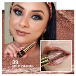 Oulac Brown Lipstick for Women with Metallic 3D Shine Lightweight Hydrating Formula, High Impact Lip Color, Vegan Beauty, Full Coverage Lip Makeup, Christmas Gifts for Women, Guilty Pleasure (09)