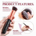 14-Piece Synthetic Makeup Brush Set in Black/Silver/Rose Gold