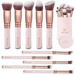 10-Piece Kabuki Makeup Brush Set for All Products