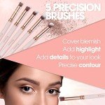 10-Piece Kabuki Makeup Brush Set for All Products