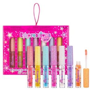 7pc Fruity Flavored Lip Gloss Set for Kids