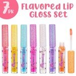 7pc Fruity Flavored Lip Gloss Set for Kids