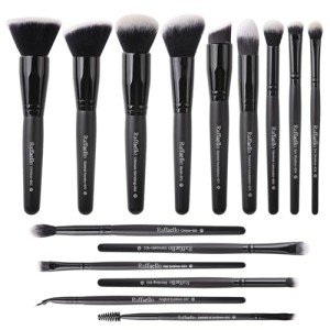 15-Piece Raffaello Premium Synthetic Makeup Brush Set