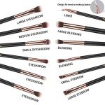 12pcs Rose Gold Eye Makeup Brush Set